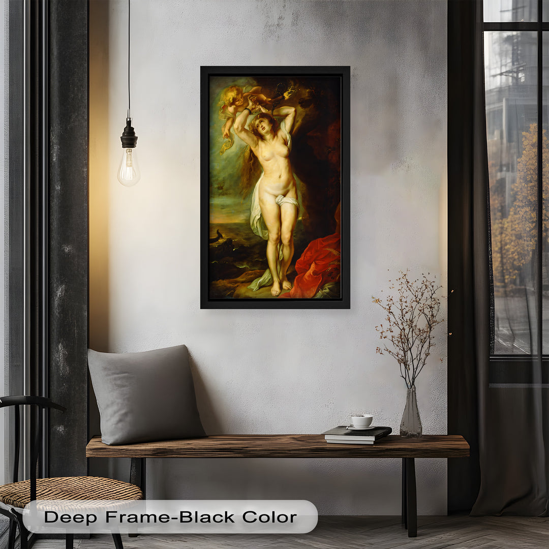 Andromeda Bound – Mythological Renaissance Nude Oil Painting