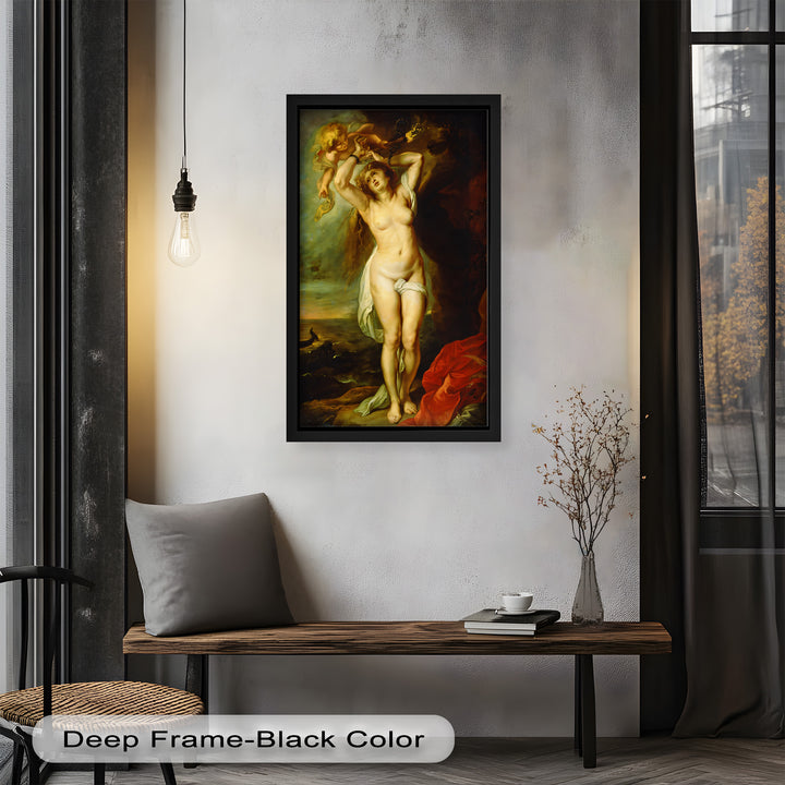 Andromeda Bound – Mythological Renaissance Nude Oil Painting
