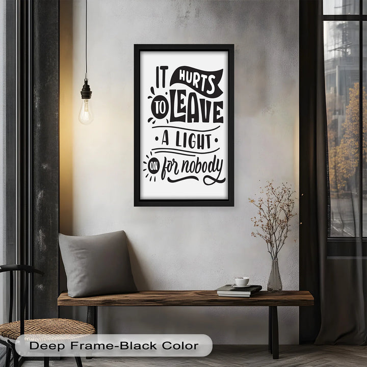 Leave a Light On – Typography Oil Painting - MyPhotoStation