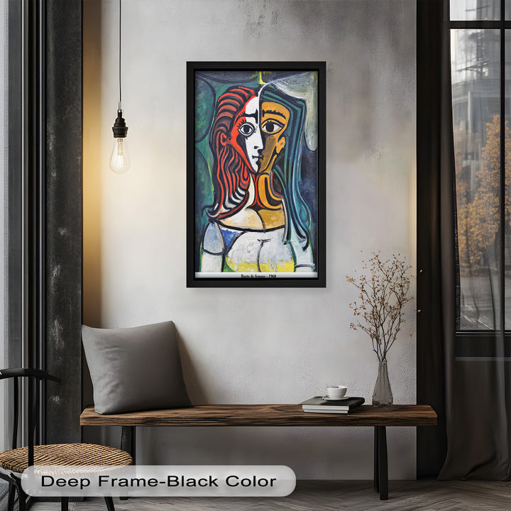 Dual Gaze – Buste de Femme Inspired Picasso Oil Painting
