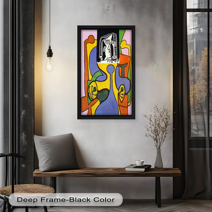The Mask of Form – Bold Geometric Expression Picasso Oil Painting