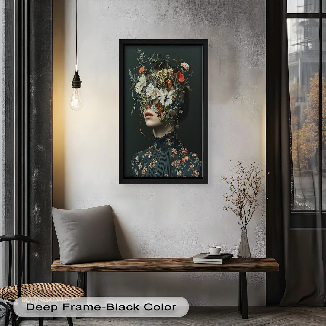 Floral Reverie – Surreal Botanical Portrait Oil Painting - MyPhotoStation