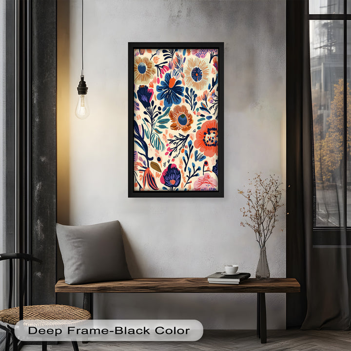 Garden Reverie – Expressive Boho Floral Oil Painting