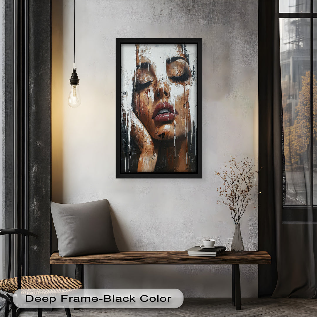 Dripping Silence – Modern Expressionist Abstract Oil Painting