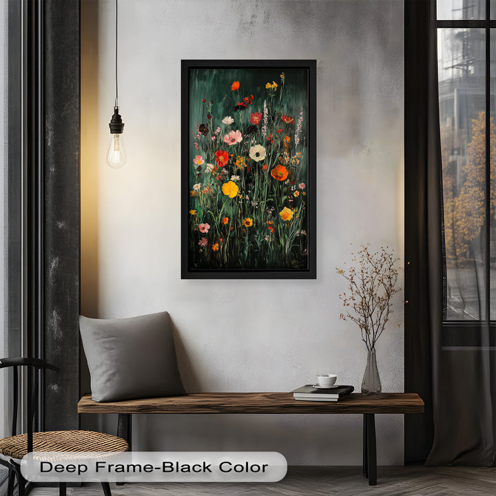 Wild Meadow Bloom – Colorful Field Flowers Flower Oil Painting