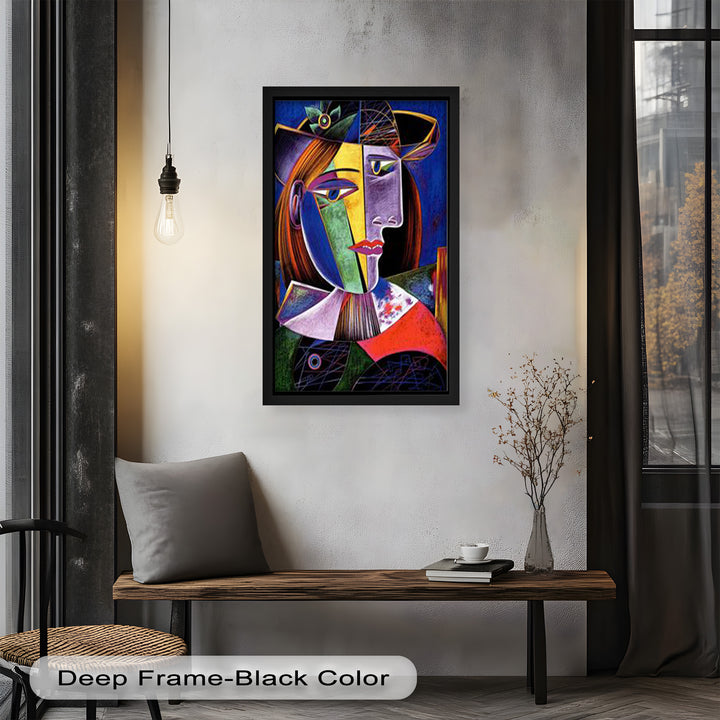 Vibrant Woman with a Flower Hat – Picasso Oil Painting