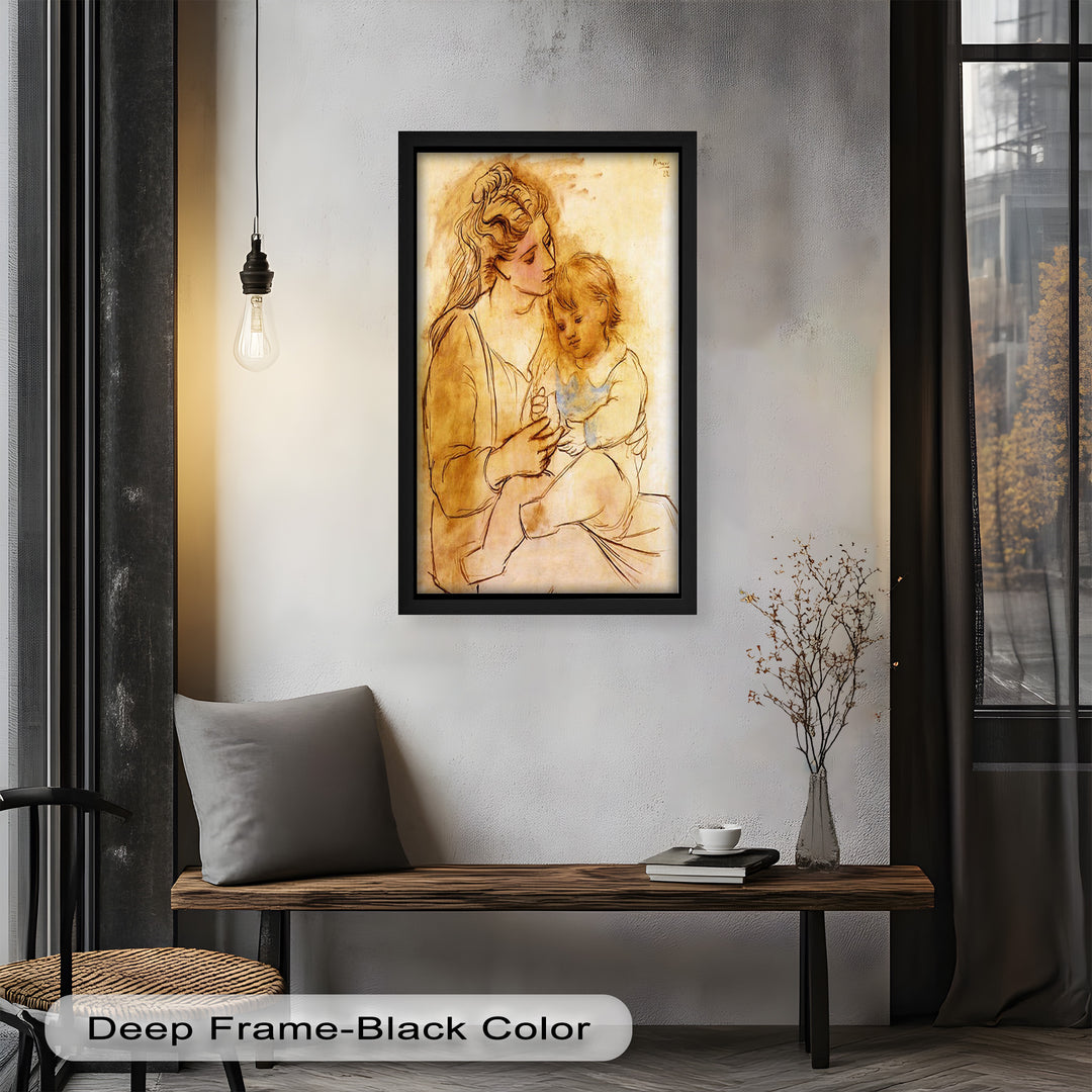 Tender Affection – Mother and Child Picasso Oil Painting