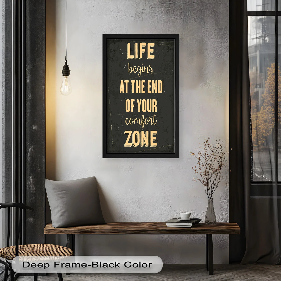 Life Begins at the End – Motivational Oil Painting - MyPhotoStation