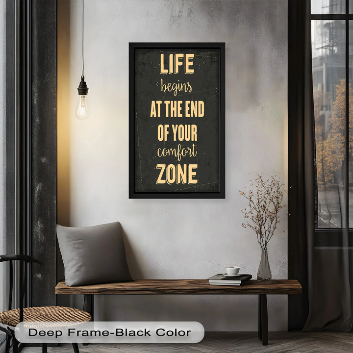 Life Begins at the End – Motivational Oil Painting - MyPhotoStation