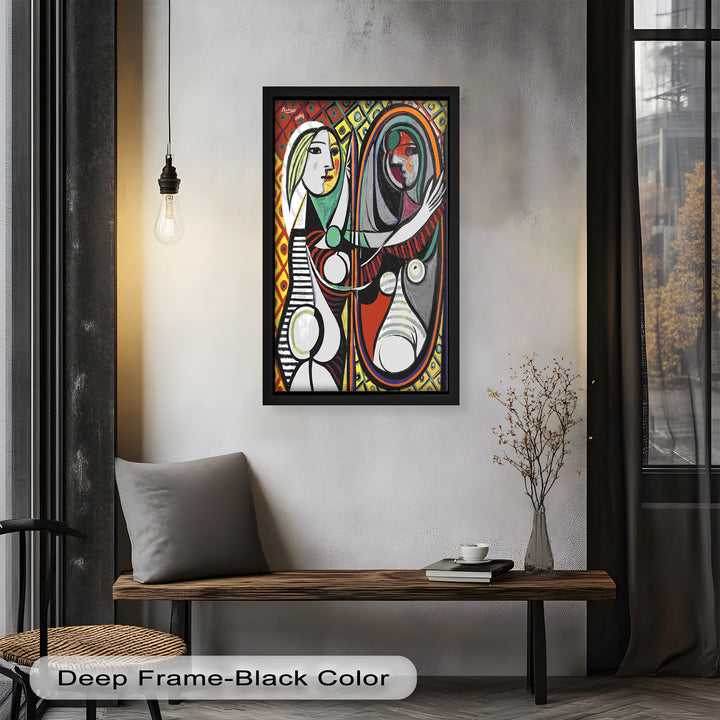 Reflected Identity – Mirror Portrait Picasso Oil Painting