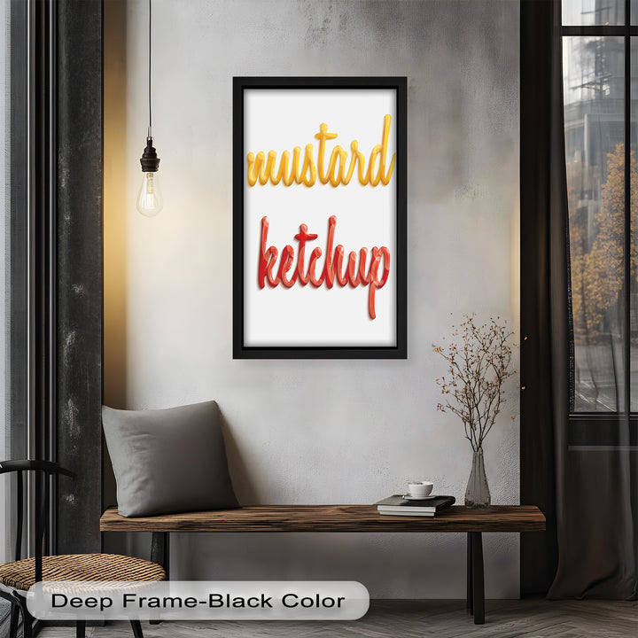 Mustard & Ketchup – Typography Oil Painting