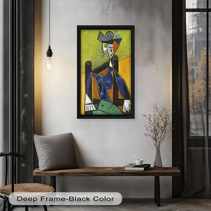 Woman in a Spiral Hat – Picasso-Style Cubist Oil Painting