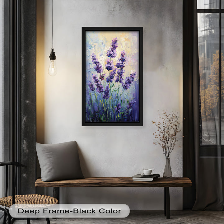 Impressionist Lavender Stalks - Flower Oil Painting
