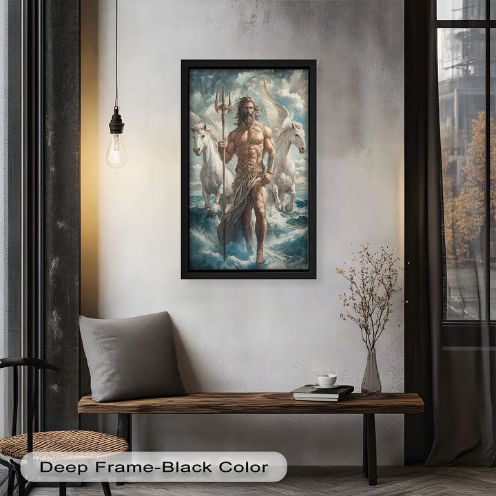 Lord of the Waves – Mythic Sea God Oil Painting