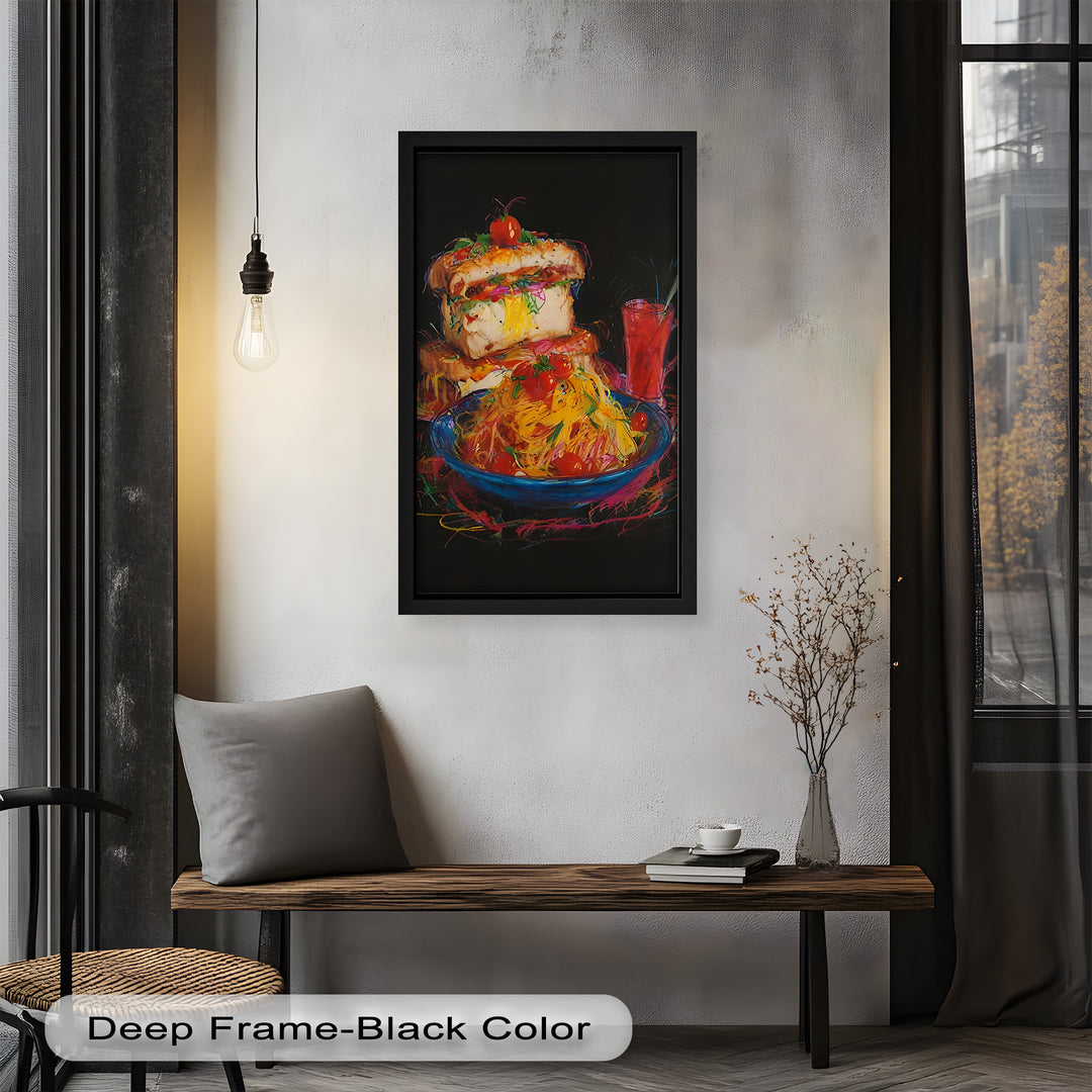 Gourmet-Sandwich und Pasta-Explosion - Food Painting
