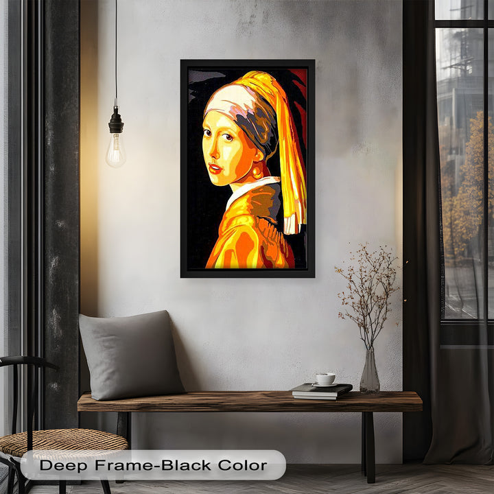 Modern Interpretation of Girl with a Pearl Earring - Renaissance Oil Painting