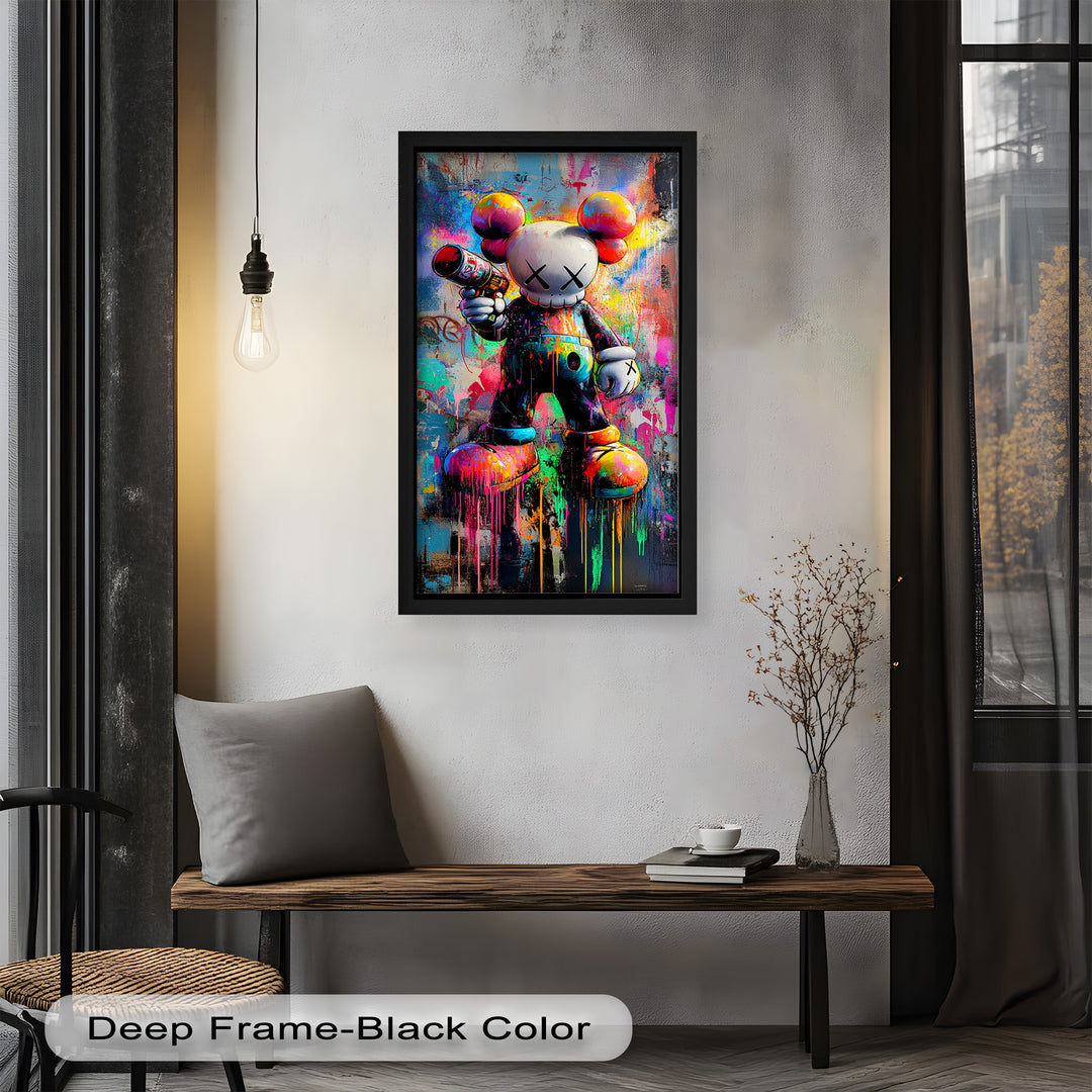 KAWS Street Blaster – Graffiti Pop Oil Painting