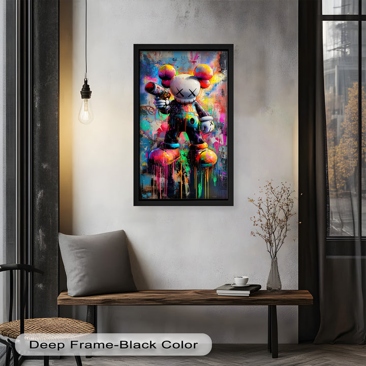 KAWS Street Blaster – Graffiti Pop Oil Painting
