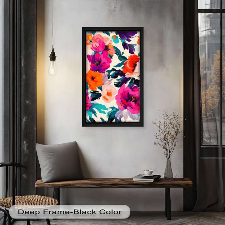 Bold Boho Bloom – Fauvist Floral Explosion Oil Painting