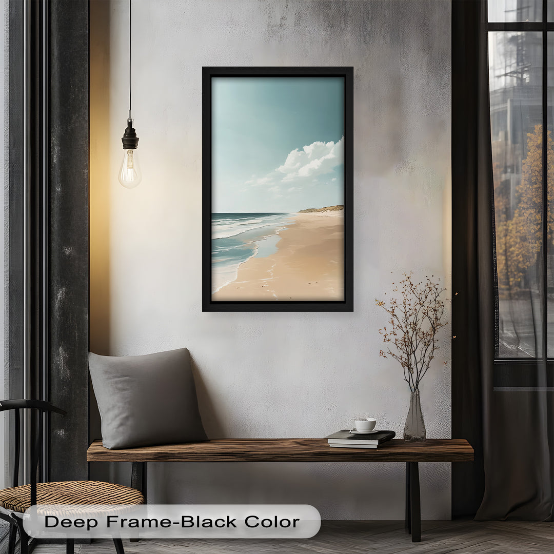 Endless Shoreline – Serene Seascape Oil Painting