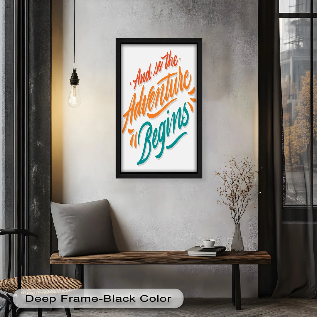 And So the Adventure Begins – Colorful Motivational Oil Painting - MyPhotoStation