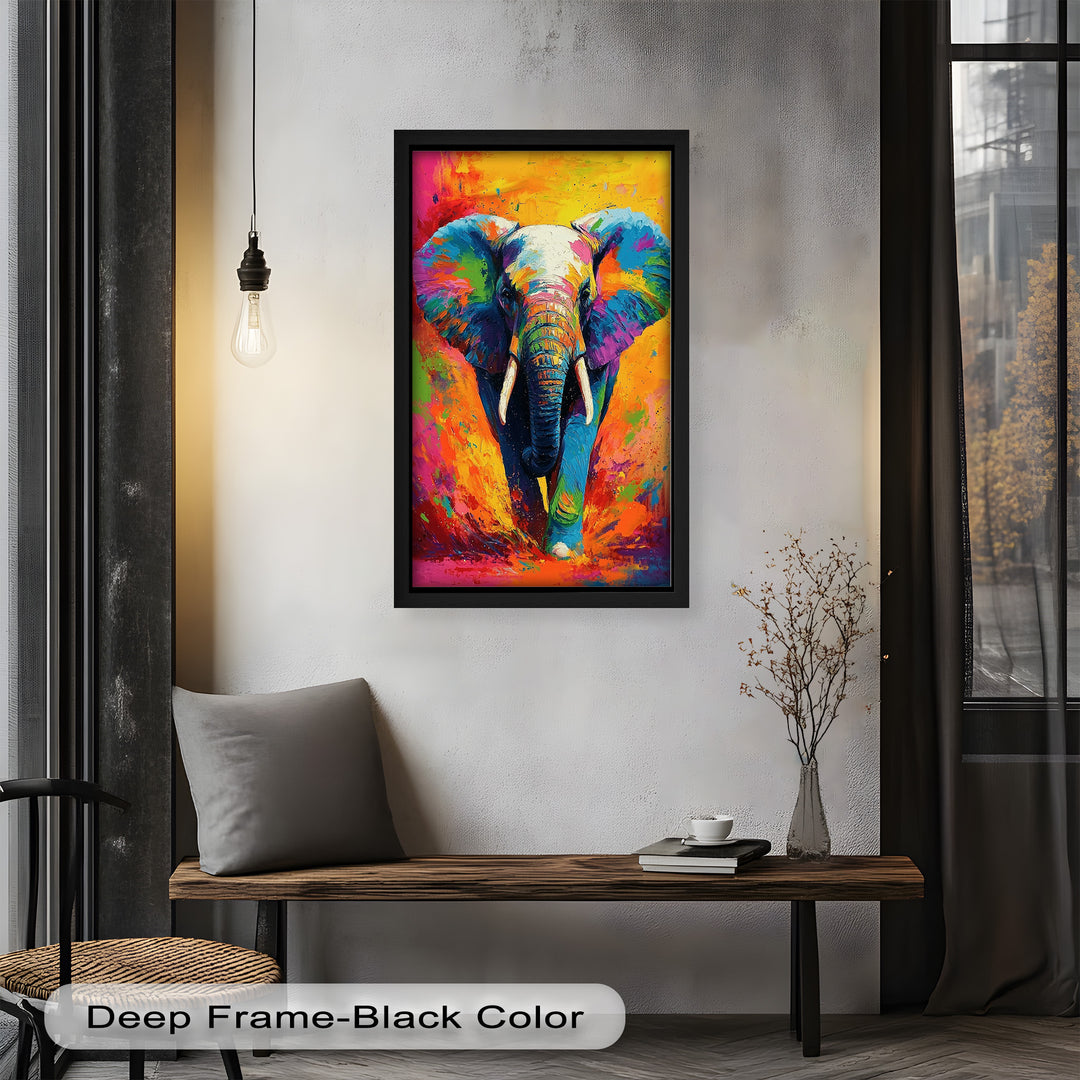 Color Explosion Elephant - Animal Oil Painting