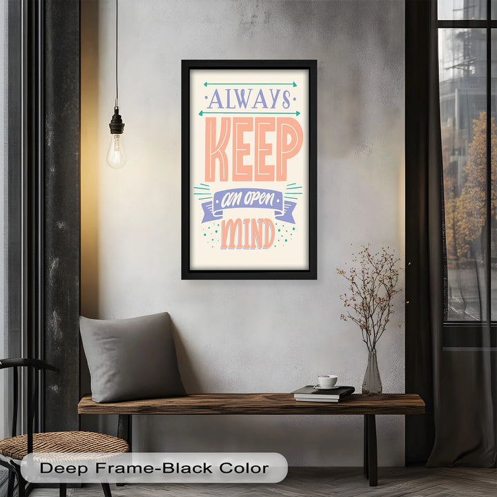 Always Keep an Open Mind – Pastel Typography Oil Painting - MyPhotoStation