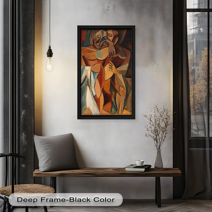 Embrace in Earth Tones – Picasso Oil Painting