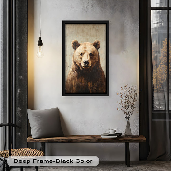 Brown Bear Portrait - Animal Oil Painting