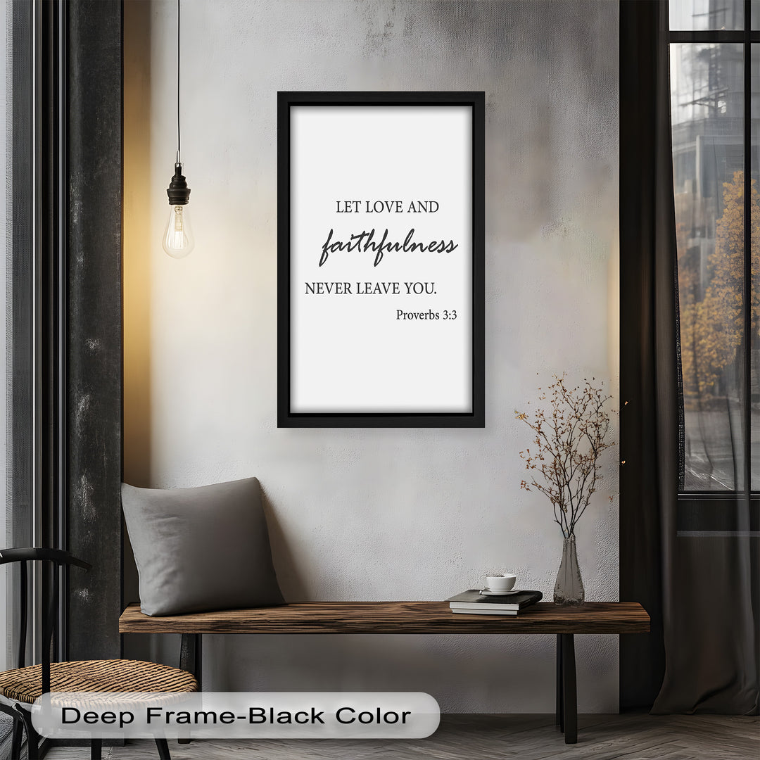 Let Love and Faithfulness – Bible Verse Oil Painting