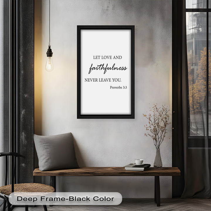 Let Love and Faithfulness – Bible Verse Oil Painting