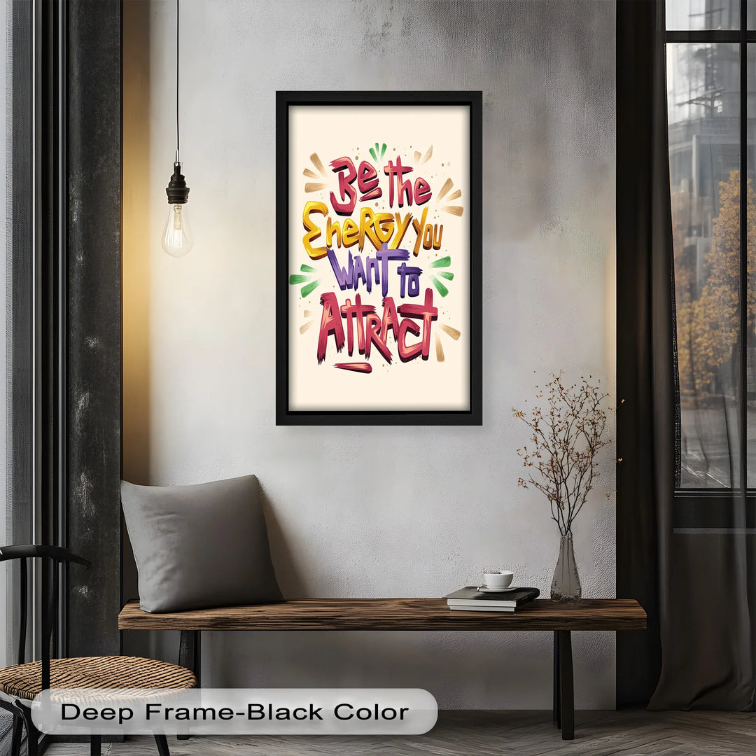 Be the Energy You Want to Attract – Motivational Oil Painting - MyPhotoStation