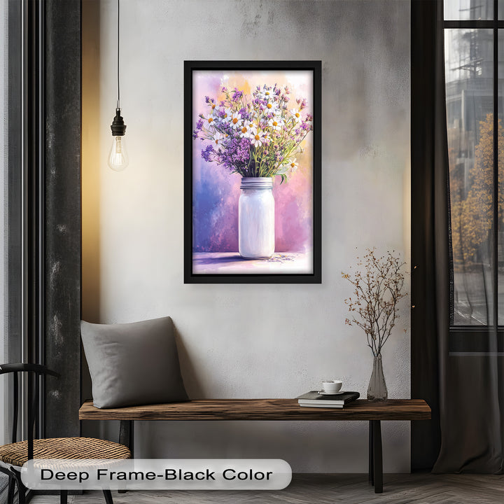 Wildflower Harmony – Sanftes Pastellblumen-Ölgemälde