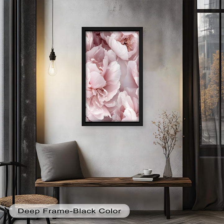 Blushing Petal Bloom – Soft Pink Peony Flower Oil Painting