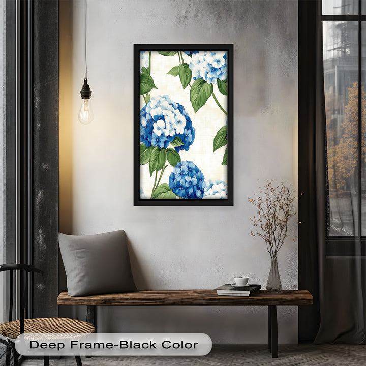 Blue and White Blooming - Flower Oil Painting