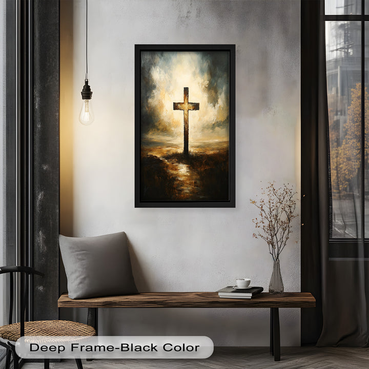 Licht der Erlösung – Christliches Kreuz Ölgemälde