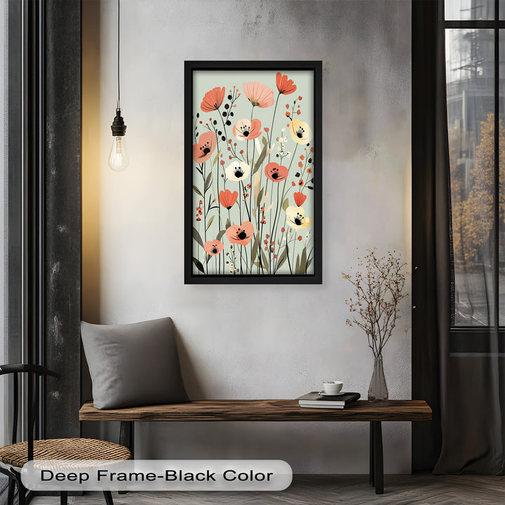 Wild Meadow Whispers – Boho Blumen Ölgemälde