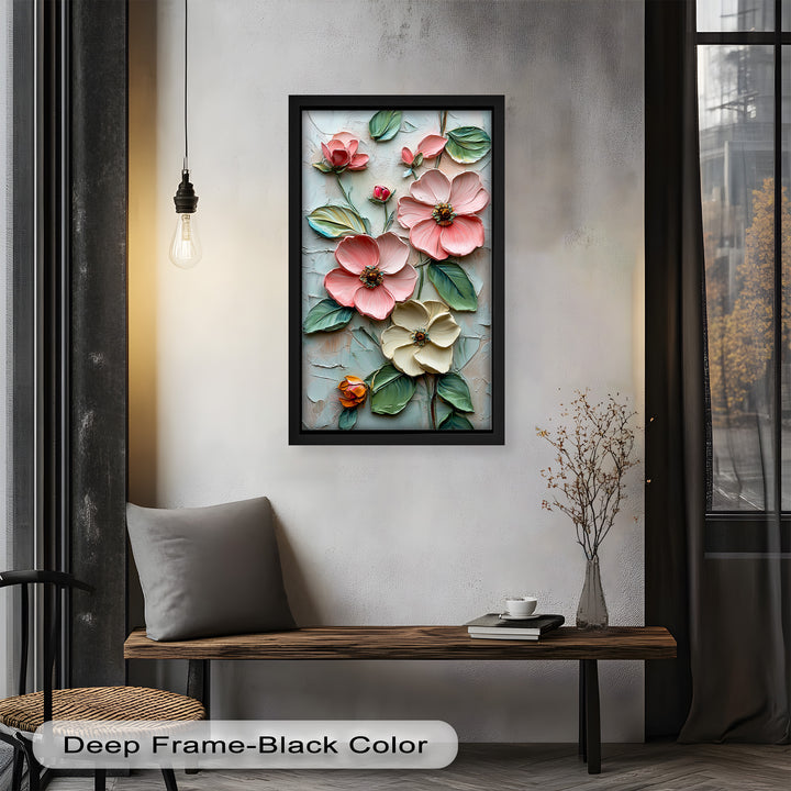 Petal Whispers – Floral Elegance Flower Oil Painting