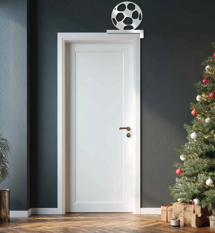 Contemporary soccer ball wall art metal piece