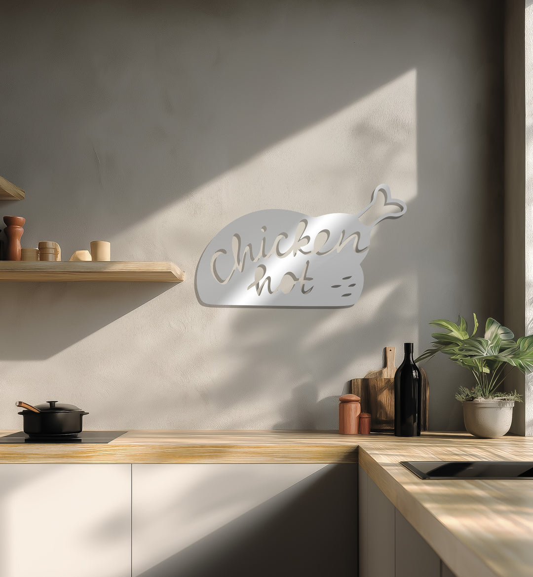 Hot Chicken Silhouette – Modern Kitchen Metal Wall Art
