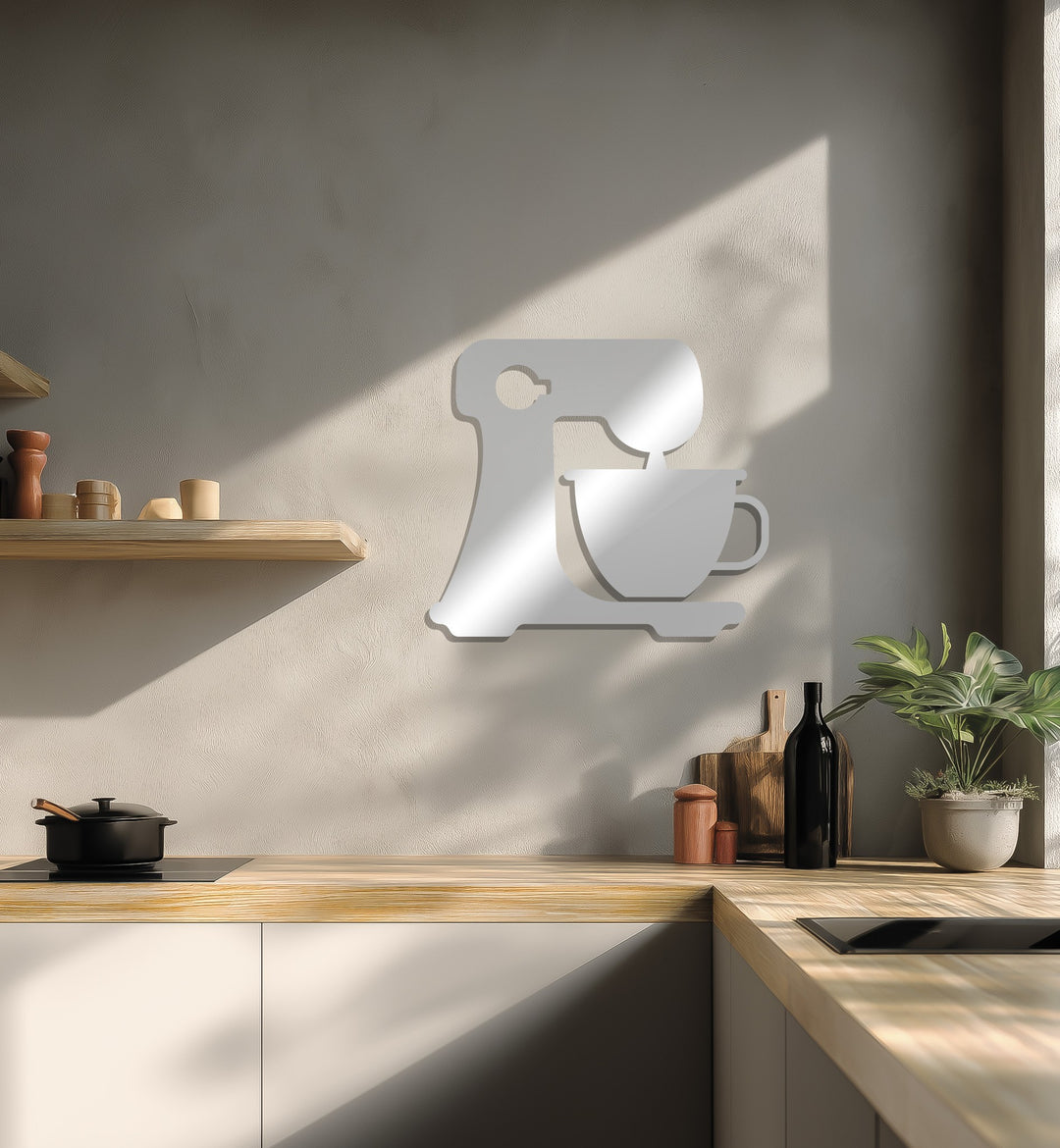 Coffee Maker Silhouette – Modern Kitchen Metal Wall Art