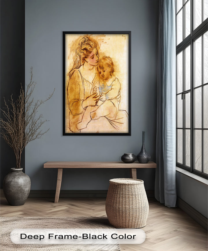 Tender Affection – Mother and Child Picasso Oil Painting