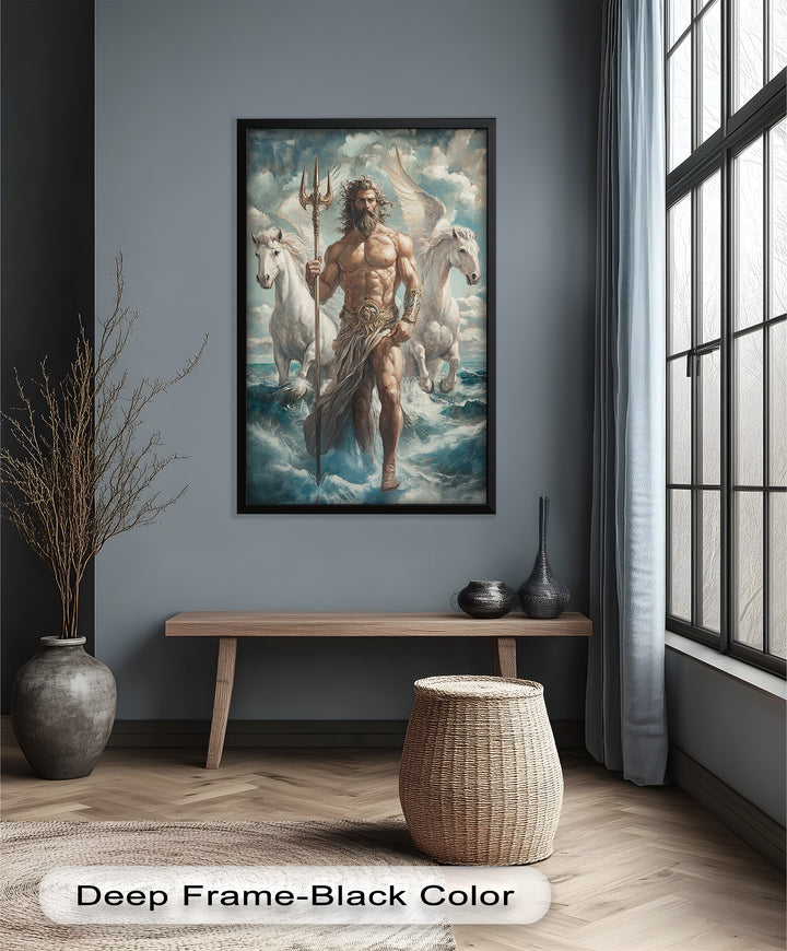 Lord of the Waves – Mythic Sea God Oil Painting