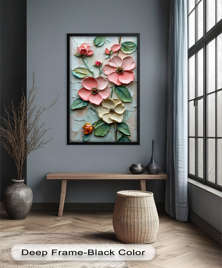 Petal Whispers – Floral Elegance Flower Oil Painting