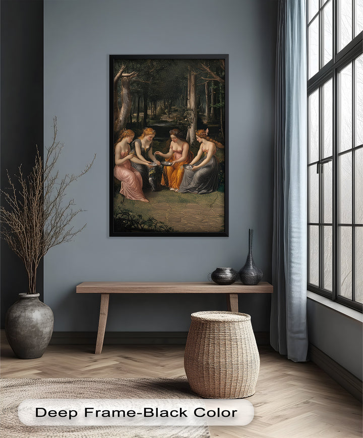 Forest Nymphs at the Spring – Mythical Gathering Oil Painting