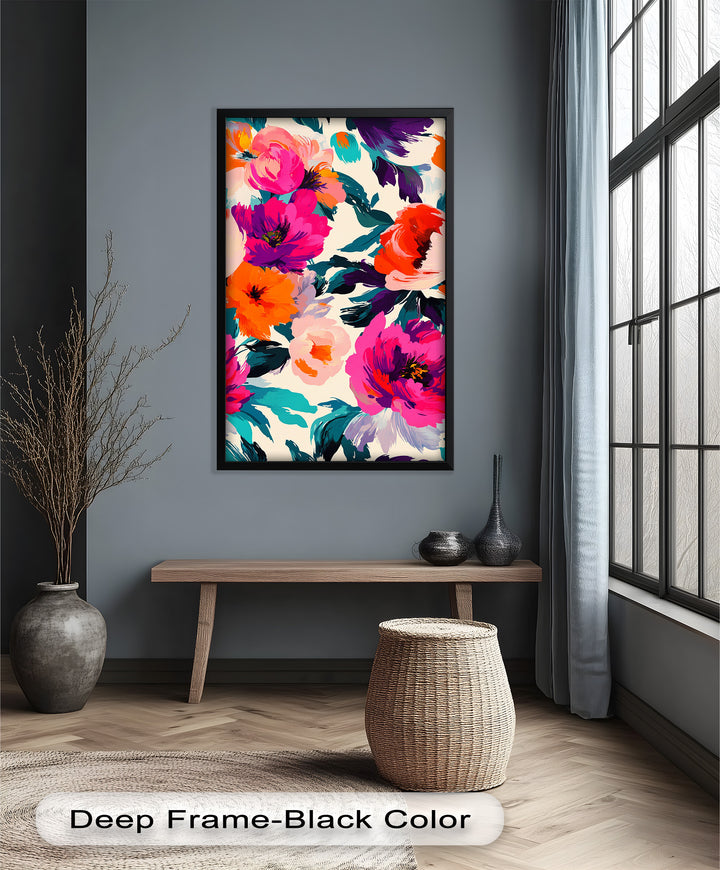 Bold Boho Bloom – Fauvist Floral Explosion Oil Painting