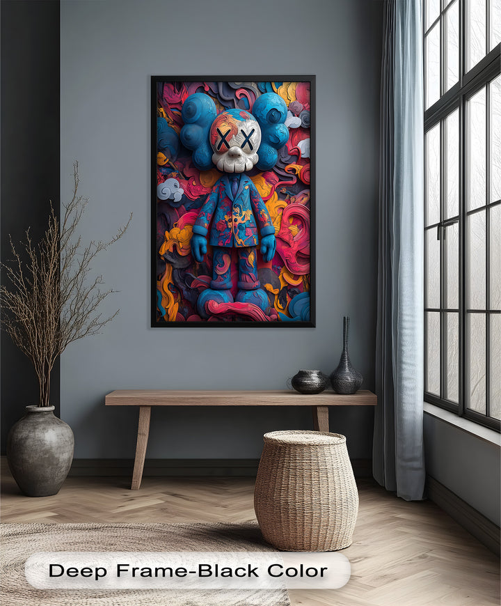 In Chaos gekleidet – KAWS Ölgemälde