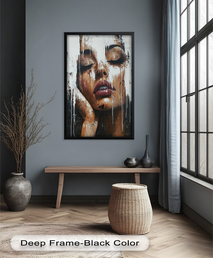 Dripping Silence – Modern Expressionist Abstract Oil Painting