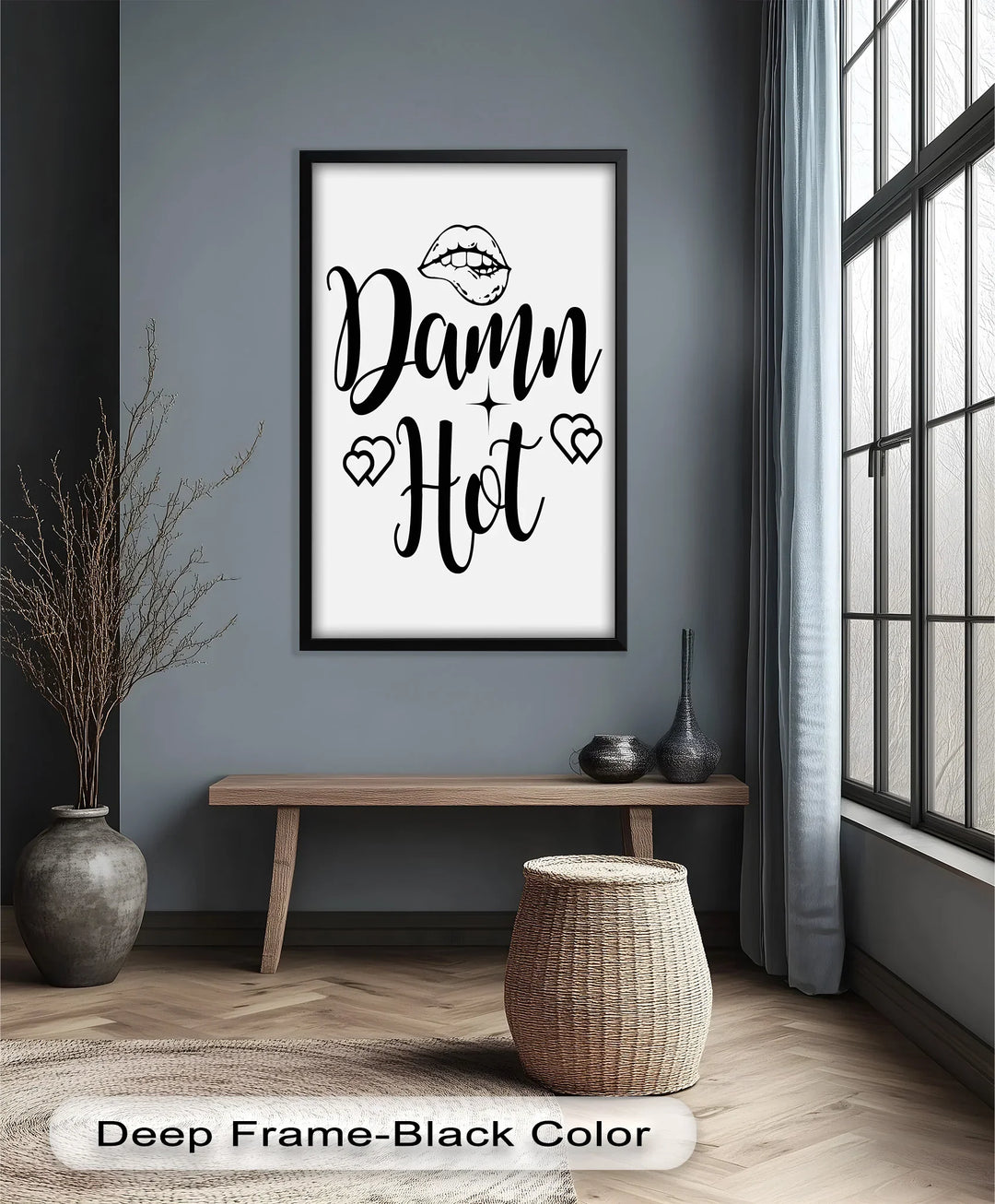 Damn Hot – Flirty Typography Oil Painting - MyPhotoStation