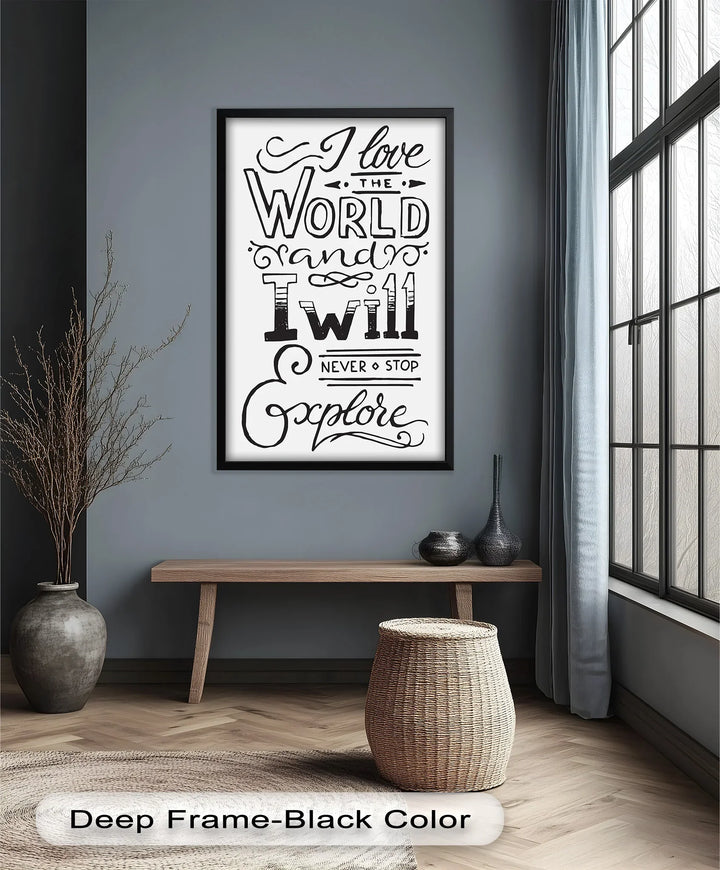 Adventure Typography Art – I Will Never Stop Explore Oil Painting - MyPhotoStation
